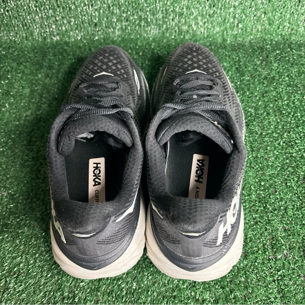 Hoka Clifton 9 Women’s Size 7.5 Shoes‎ Black White Sneakers